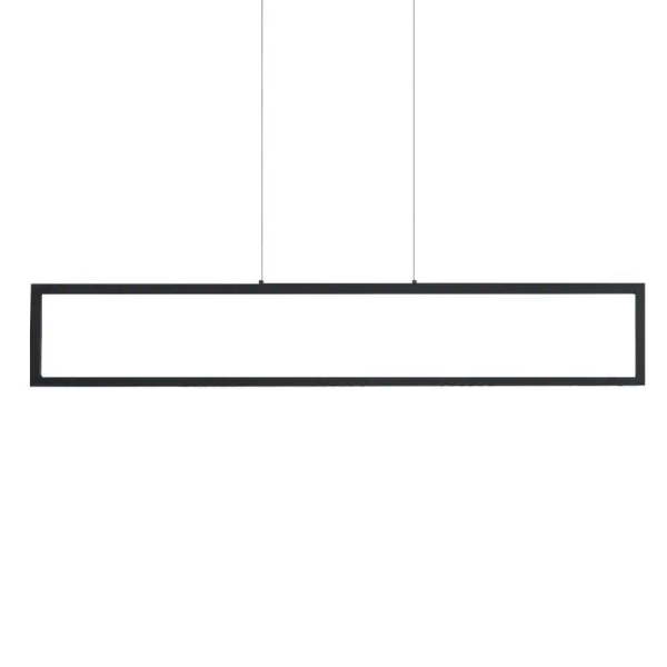 Prostokątna lampa wisząca FADA AZ6533 LED 36W 3000K metalowa czarna