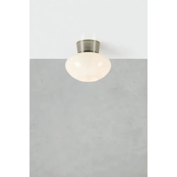 Sufitowa lampa do łazienki Malaga 109025 owalny mleczny klosz IP44 chrom