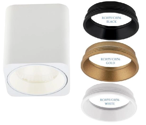 Zestaw downlight Tub C0156 + RC0155/C0156 GOLD Maxlight LED 7W 3000K biały pierścień złoty