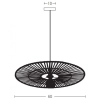 Wisząca bambusowa lampa 19104 dysk do jadalni nad stół czarny