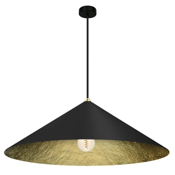 Lampa zwisająca nad stół FUJI MLP0646 do jadalni trójkątna czarna