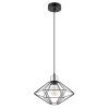 Salonowa lampa wisząca Vario diament czarny srebrny