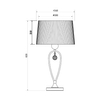 Klasyczna lampa stojąca Bello na stół glamour czarna chrom