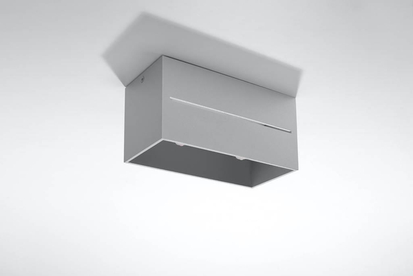Downlight LAMPA sufitowa SL.0385 metalowa OPRAWA prostokątna szara