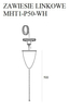 Linkowe zawiesie bez uchwytu do szyn DOBAC MHT1-P50-WH TRACK Maxlight regulowane 5m białe