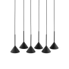 Wielopunktowa lampa wisząca CONO 10306 stożkowa czarny