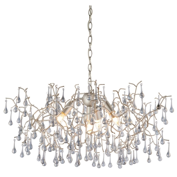 Salonowa lampa wisząca L&-190301 Light& gałązki srebrna dymiona