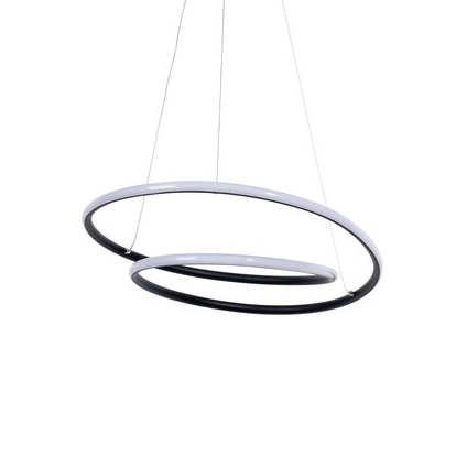 LAMPA wisząca MERIDIA 3257 Rabalux metalowa OPRAWA pierścienie LED 40W 3000K zwis biały czarny