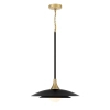 Metalowa lampa wisząca Welsh QN-WELSH-P-BK LED 15W 3000K złota czarna