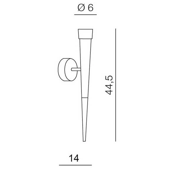 Ścienna lampa do holu Brina AZ1009 Azzardo LED 7W 3000K sopelek srebrna