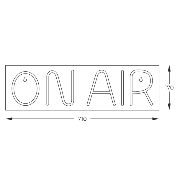 Neonowa lampka LED na stół Neon FM-WN46 Zumaline on air czerwona biała