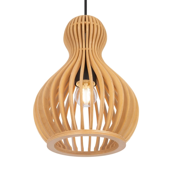 Zawieszana lampa Roots MOD192PL-01W Maytoni zwis drewniana czarna beżowa
