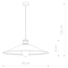 Metalowa lampa wisząca Garret 6444 retro dysk metalowy czarny
