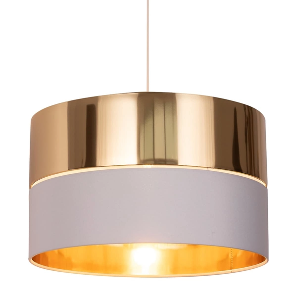 Lampa glamour wisząca Hilton 4771 TK Lighting z tkaniny biała złota