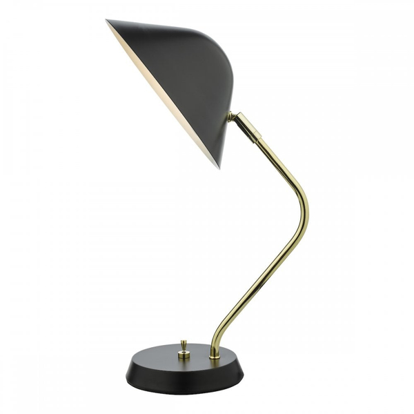 Lampka biurkowa Erna ERN4122 Dar Lighting regulowany abażur czarny mosiądz