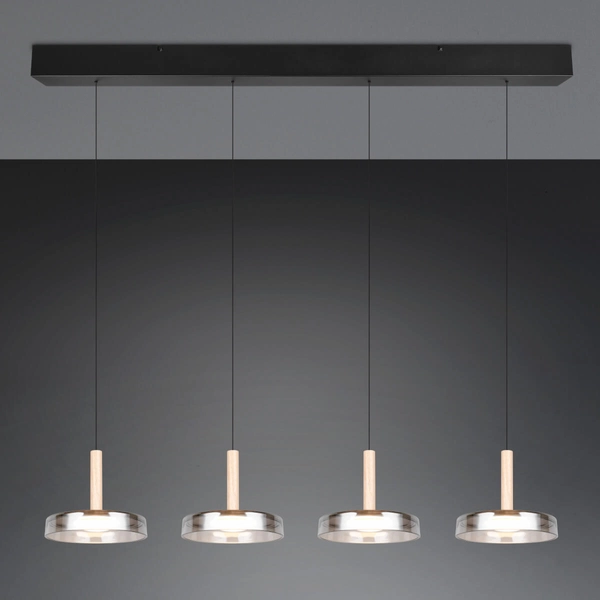 Lampa wisząca na belce CELESTE 354910432 Trio LED 28W 3000K czarny srebrny