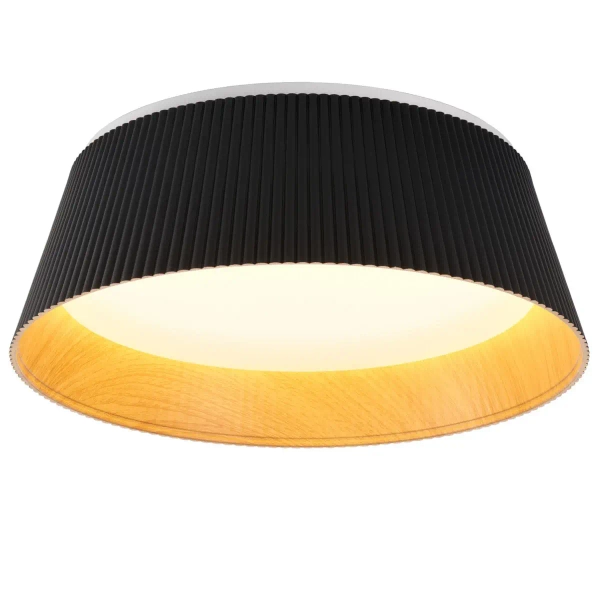 Sufitowa lampa okrągła FRILL ST-DL6487-C-BK LED 21W 3000K drewniana czarna