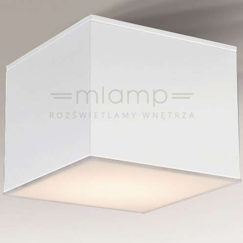 Plafon LAMPA sufitowa SUWA 7721 Shilo natynkowa OPRAWA do łazienki kostka cube IP44 biała