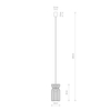 Lampa wisząca do salonu Kymi B 10574 Nowodvorski klatka czarna