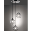 Loftowa LAMPA wisząca CLOONEY R30073054 RL Light skandynawska OPRAWA szklane kule ZWIS kaskada przydymiona chrom