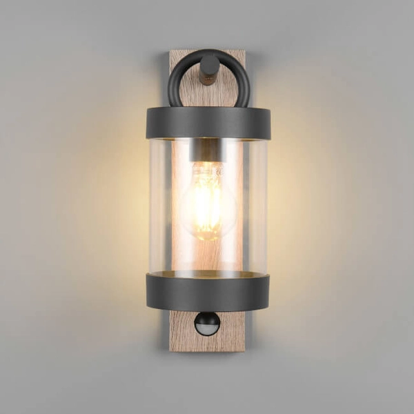 Zewnętrzny kinkiet ścienny Sambesi 204169135 IP44 drewniany czarny