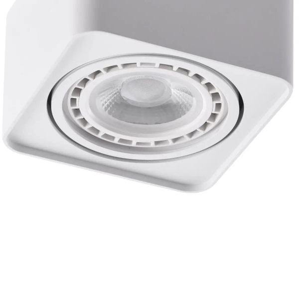 Lampa natynkowa sufitowa Paola AZ4128 cube kostka biała