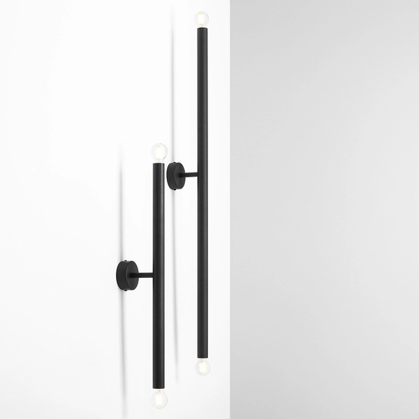 Kinkiet czarny Tubo 1072D1_L Aldex podłużna lampa naścienna nad lustro