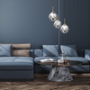 Wisząca lampa Reflex MLP8416 kaskada przydymiona złota