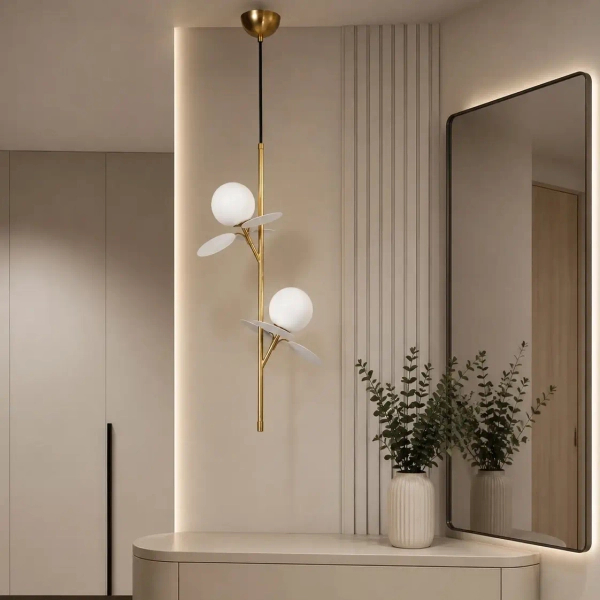Lampa wisząca kule CHIC biała złota ST-DL-2969P2 2xG9 10W