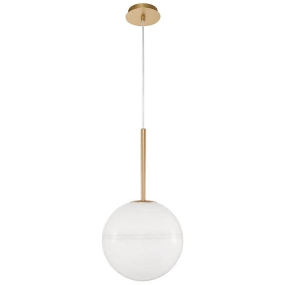 Wisząca LAMPA modernistyczna PEREZ LE41746 Luces Exclusivas szklana OPRAWA ball ZWIS kula biała złota