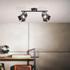 Metalowa lampa sufitowa Movie G08913/76 filmowe reflektory czarne matowe