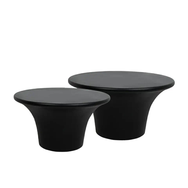 Ława kawowa PODIUM MM001501100317 czarna z tworzywa do salonu 75cm