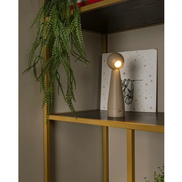 Stołowa lampa Ipsos 33500/03/41 Lucide LED 3W 3000K metalowa szara