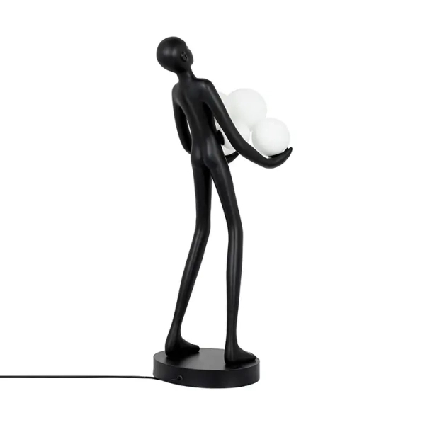 Designerska lampa stojąca HUMAN MSE1501100514 człowiek kule białe czarne
