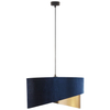 Lampa wisząca ścięta Tercino 6434 TK Lighting salonowa granatowa złota