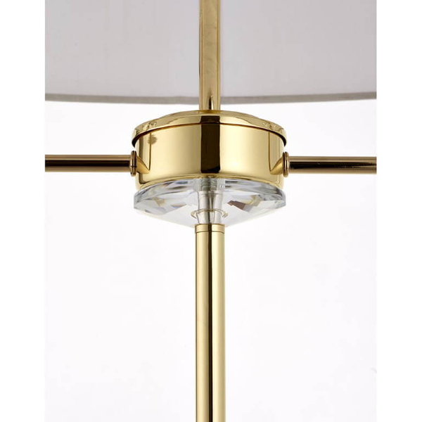 Lampa stojąca Nixon 70563 Endon owalny klosz podwójna mosiądz ecru