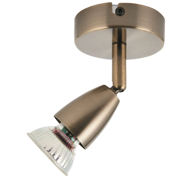 Spot sufitowy Amalfi 60998 Saxby reflektor ściemnialny mosiądz