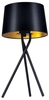 Stylowa lampka stołowa Remi K-4357 do gabinetu czarna złota