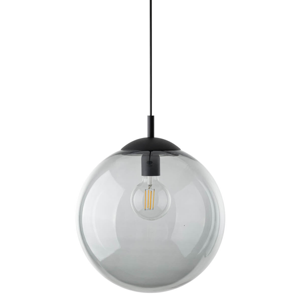 Lampa wisząca nad wyspę Esme 5380 kula metalowa czarna grafitowa