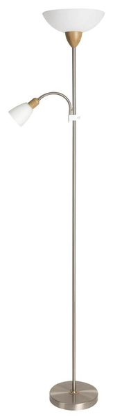 Podłogowa lampa retro Diana 5739 do pokoju chrom satyna