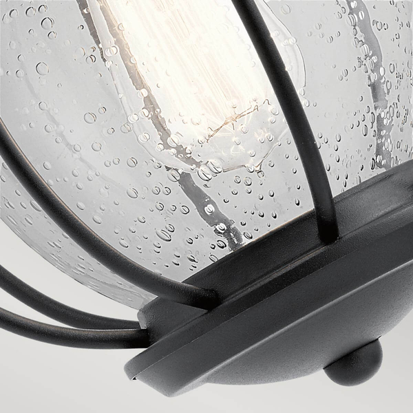 Lampa natynkowa kulista KL-VANDALIA2-S Kichler ball druciana czarna