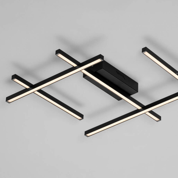 Metalowy plafon TUMBES LE44477 LED 63W 3000K ściemnialny frame czarne