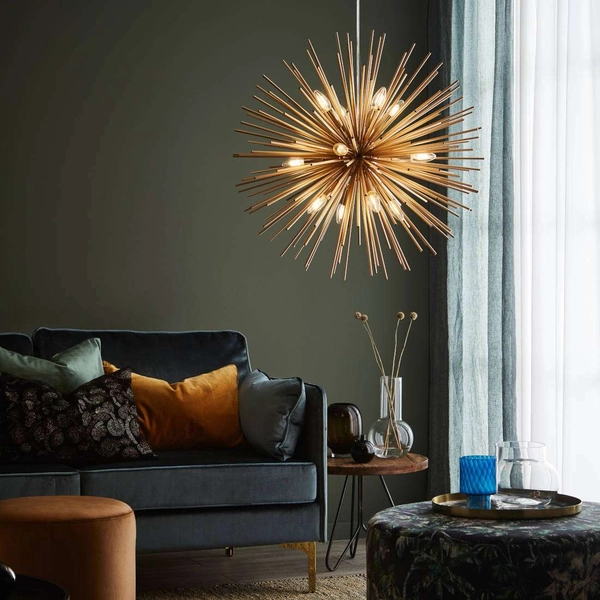 Designerska LAMPA wisząca SOLEIL 107752 Markslojd metalowa OPRAWA gwiazda złota