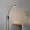 Stojąca lampa do sypialni Rome ROME-BC metalowa czarna chrom