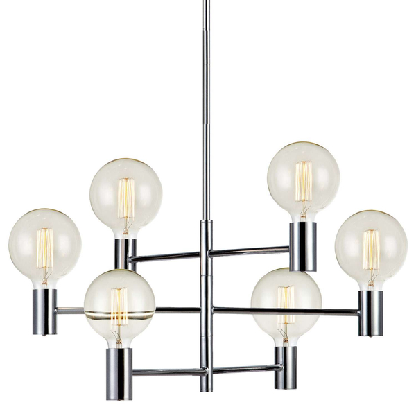 LAMPA wisząca CAPITAL 106419 Markslojd metalowa OPRAWA industrialna ZWIS żarówki bulbs sticks chrom