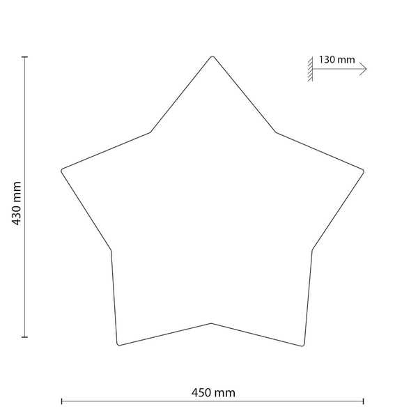 Nasufitowa lampa Star 6972 gwiazdka do pokoju dziecięcego biała szara