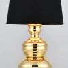 Klasyczna lampa stołowa Queen MT-8046-18 black gold Step z abażurem czarna złota