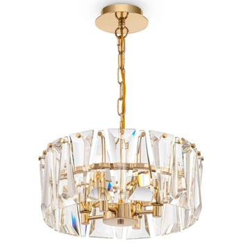 LAMPA wisząca PUNTES MOD043PL-04G Maytoni szklana OPRAWA okrągły ZWIS glamour złoty