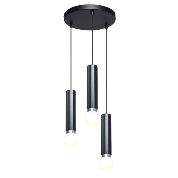 Nieregularne zwisy kule żyrandol Macera PND-33849-3R-BK czarny