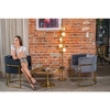 Fotel Chloe Velvet MSE011000303.V23 tapicerowany ciemnoszary złoty